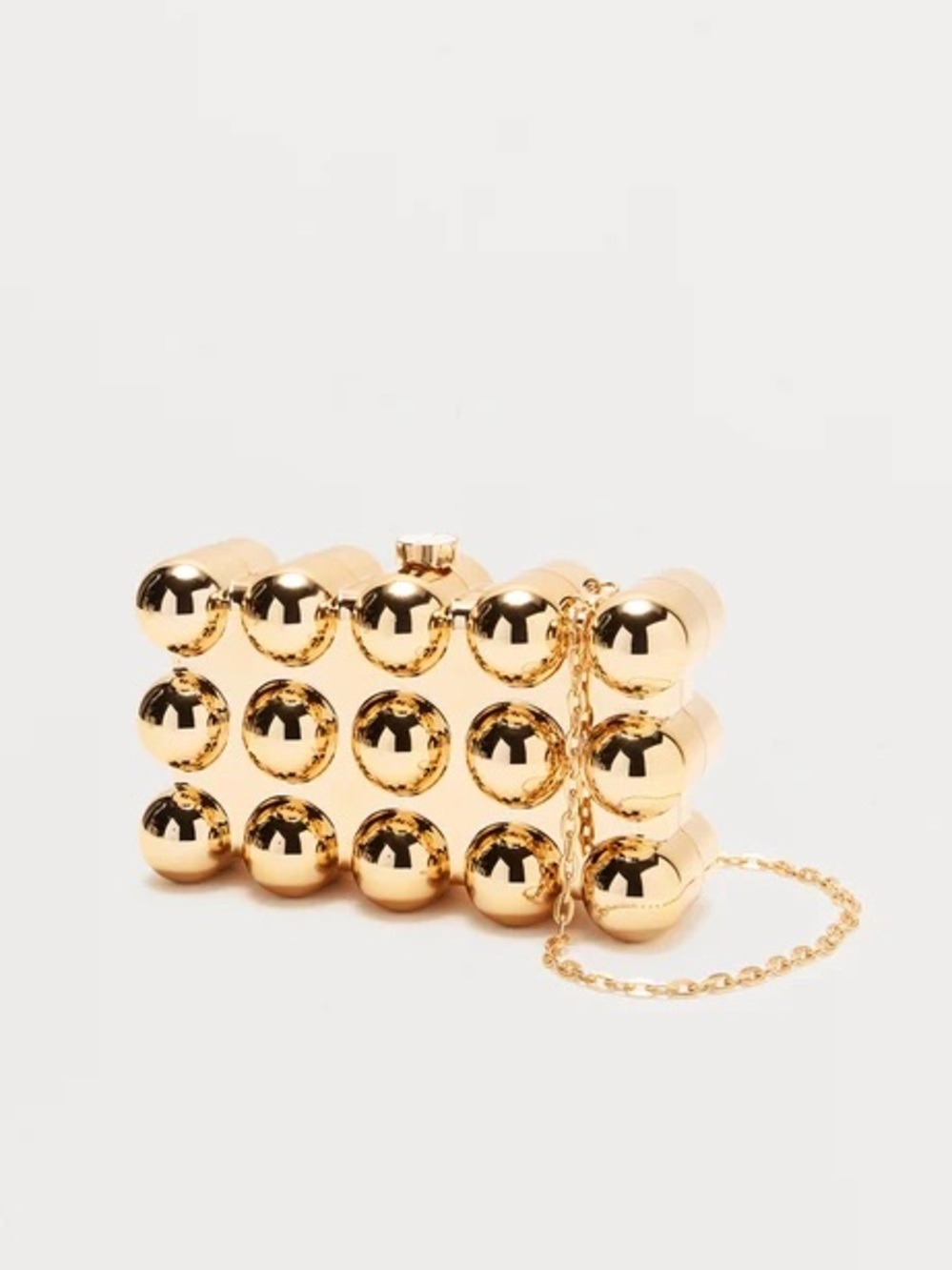 Gold Bubble clutch bag